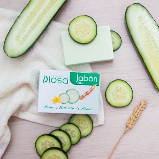 Jabón de Arroz y Extracto de Pepino 